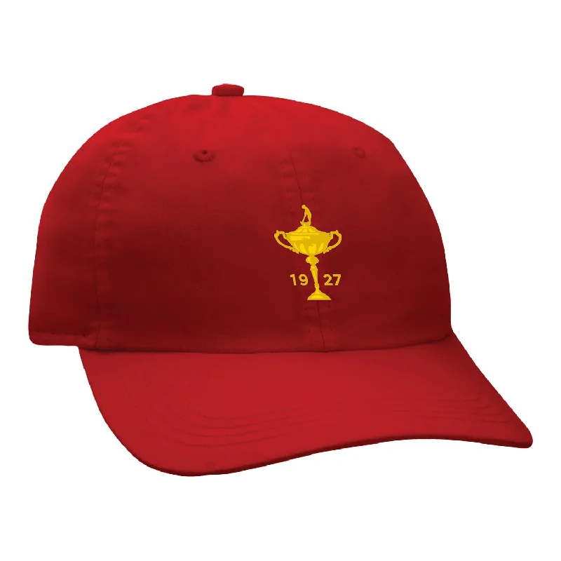 Ahead 1927 Trophy Unstructured Cotton Hat in Red