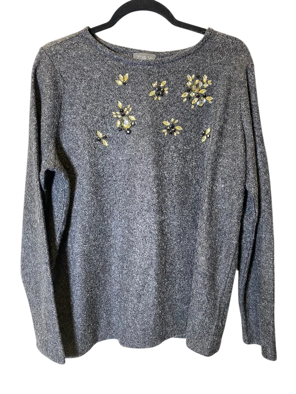 Sweater By Clothes Mentor In Grey, Size: L