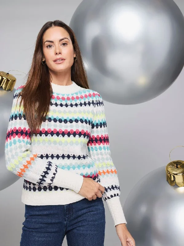 NIC+ZOE Pattern Waffle Stitch Sweater