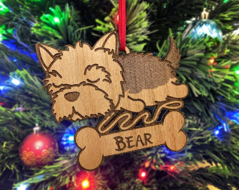 Yorkshire Terrier Cute Ornament Holiday Decoration for Puppies First Christmas Family Dog Gift Yorkie Mix Gifts for Doggie Lover Pet Owner