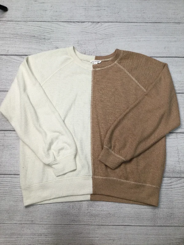 Sweater By Blu Pepper In Cream, Size: L