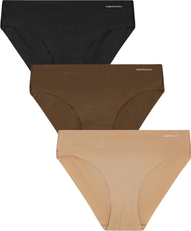 Naked 3 Pack Rib Briefs - Women's|-|Culotte paquet de 3 côtelé Naked - Femme