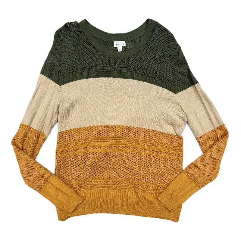 Sweater By Market & Spruce In Green & Orange, Size: 1x