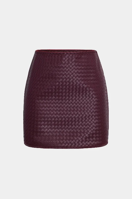 Basic Faux Leather Mini Skirt