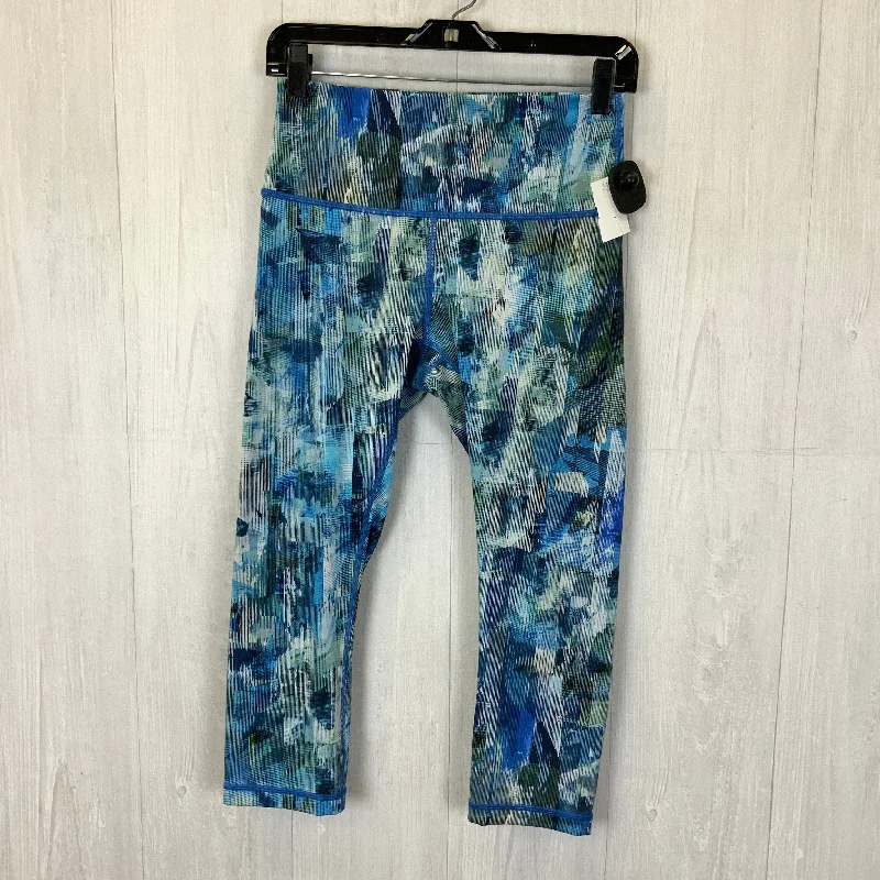 Athletic Leggings By Lululemon In Blue & Green, Size: 8