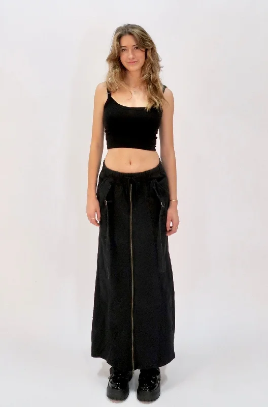 Grunge cargo maxi skirt