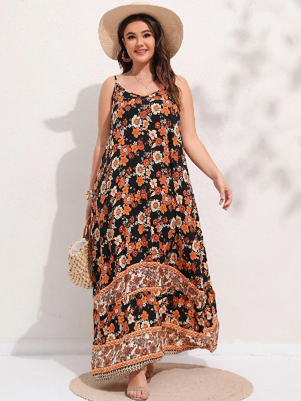 BerriesJam - 2024 V-neck Backless Elegant Large Hem Boho Long Dress