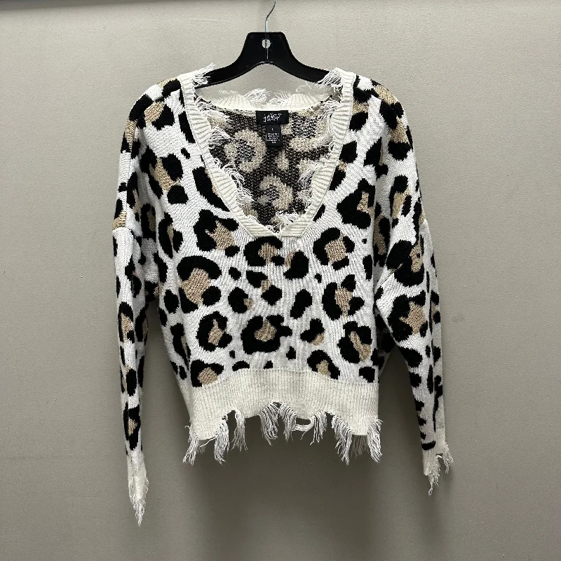 Sweater By JUST POLLY In Animal Print, Size: L