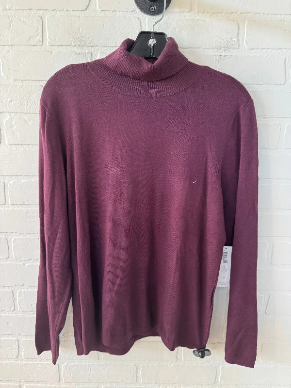 Sweater By Chicos In Purple, Size: L