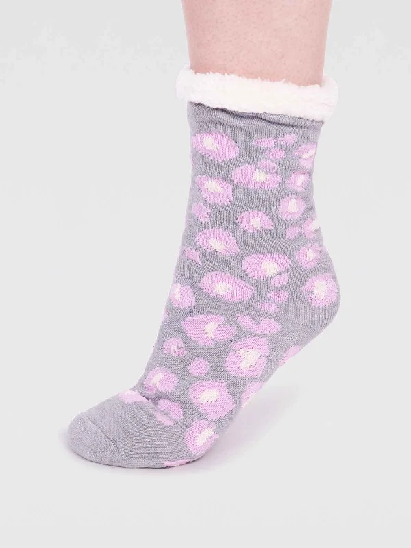 Sabel Organic Cotton Animal Cabin Sock - Grey Marle