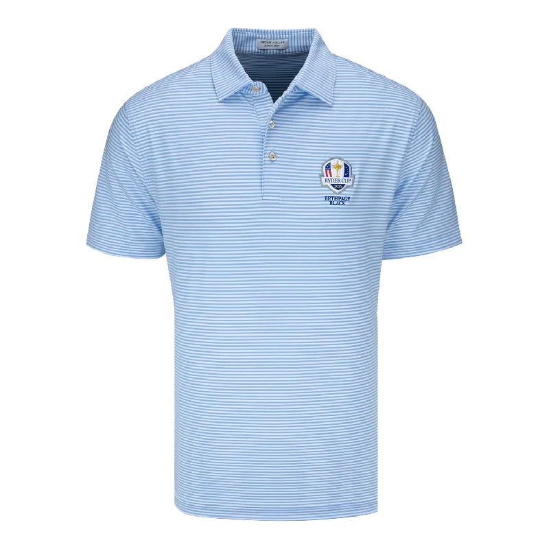 Peter Millar 2025 Ryder Cup Hales Performance Jersey Polo in Cottage Blue