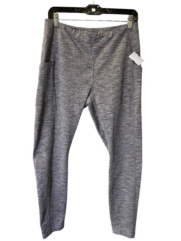 Athletic Leggings By Mondetta In Grey, Size: L