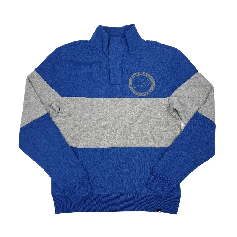 '47 Brand Buffalo Bills Jetty Blue Quarter-Snap Sweater