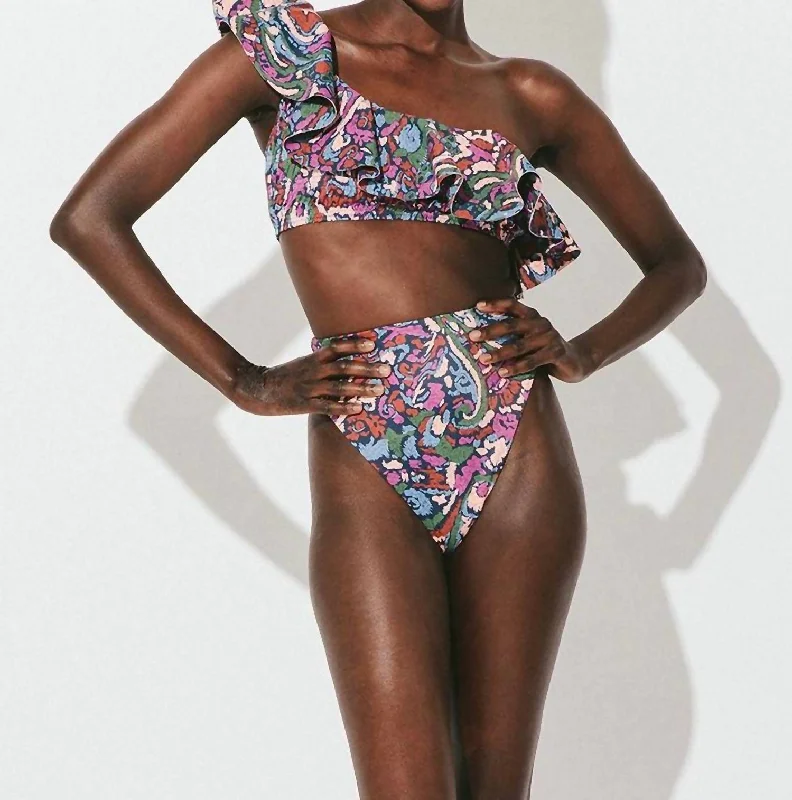 Mae Swim Top In Corozal Print