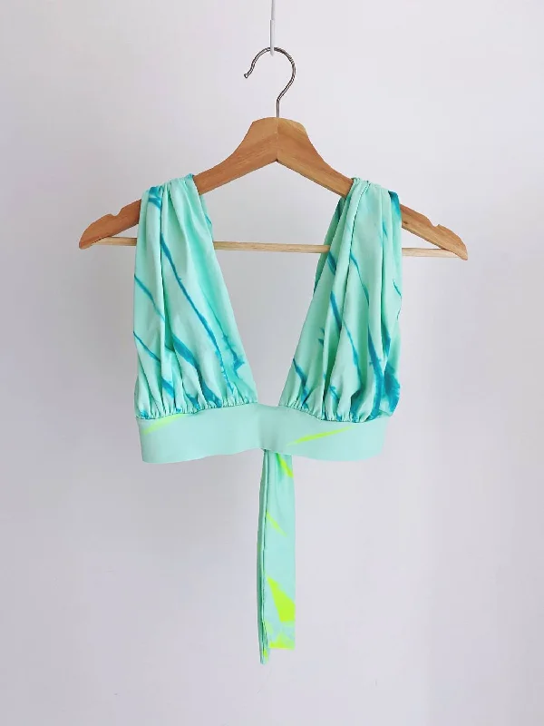 Women's Martha Bikini Top In Neo Mint