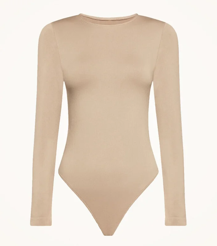 Aurora Shape String Bodysuit Café Au Lait