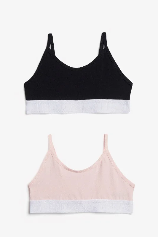 Lot de 2 bralettes en coton - Femme