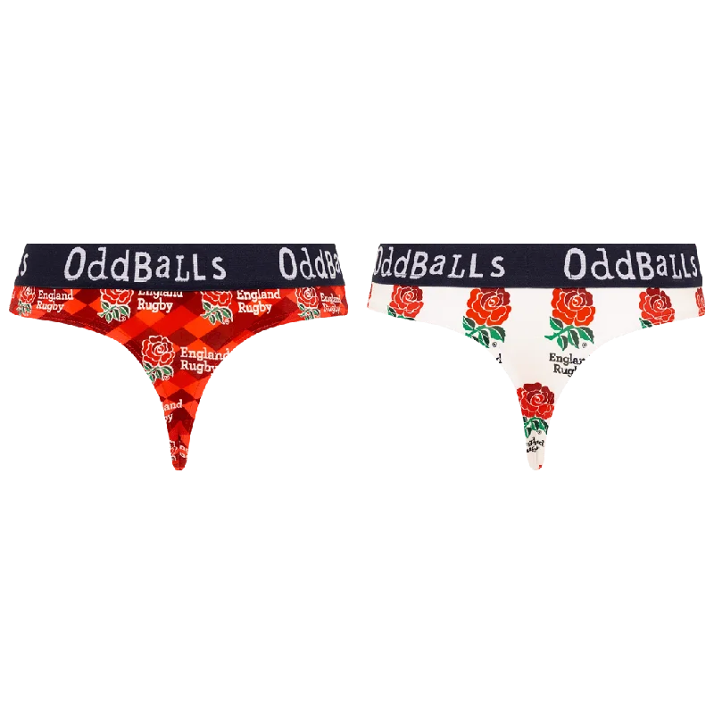 England Rugby Union Bundle - Home & Alternate - Ladies Thong 2 Pack Bundle