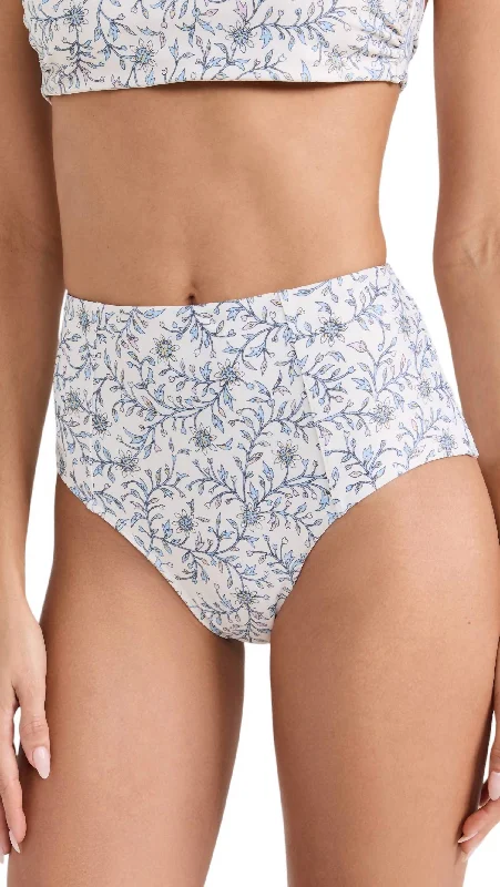 Serena Bikini Bottom In White Blossom