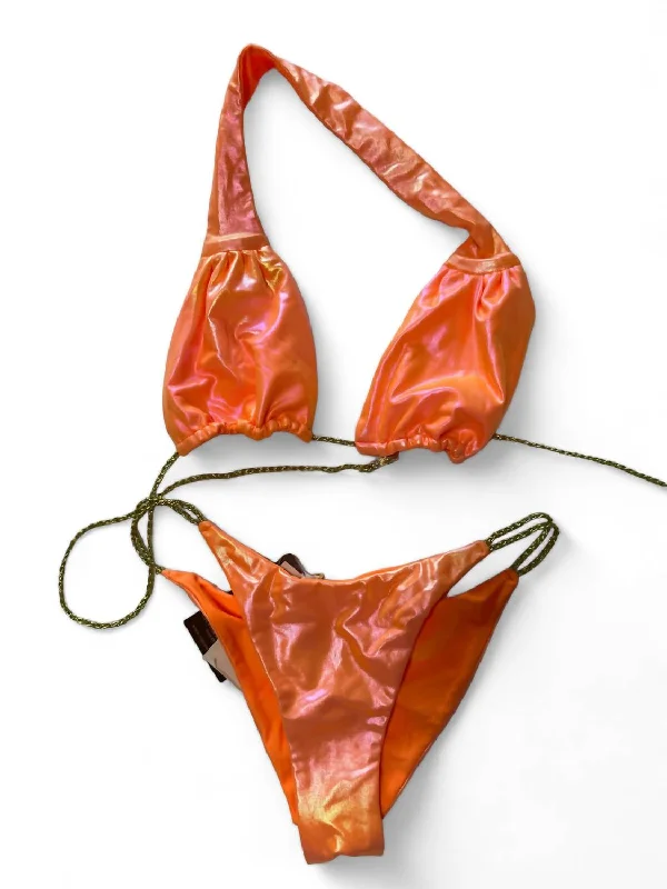 Neon Bikini Set In Orange