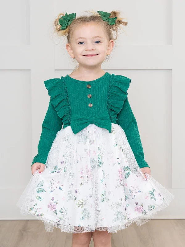 Green Garden Ruffle Tulle Dress