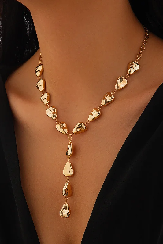 Irregular Baroque Water Drop Necklace