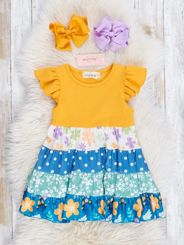 Sunshine Blooms Ruffle Dress