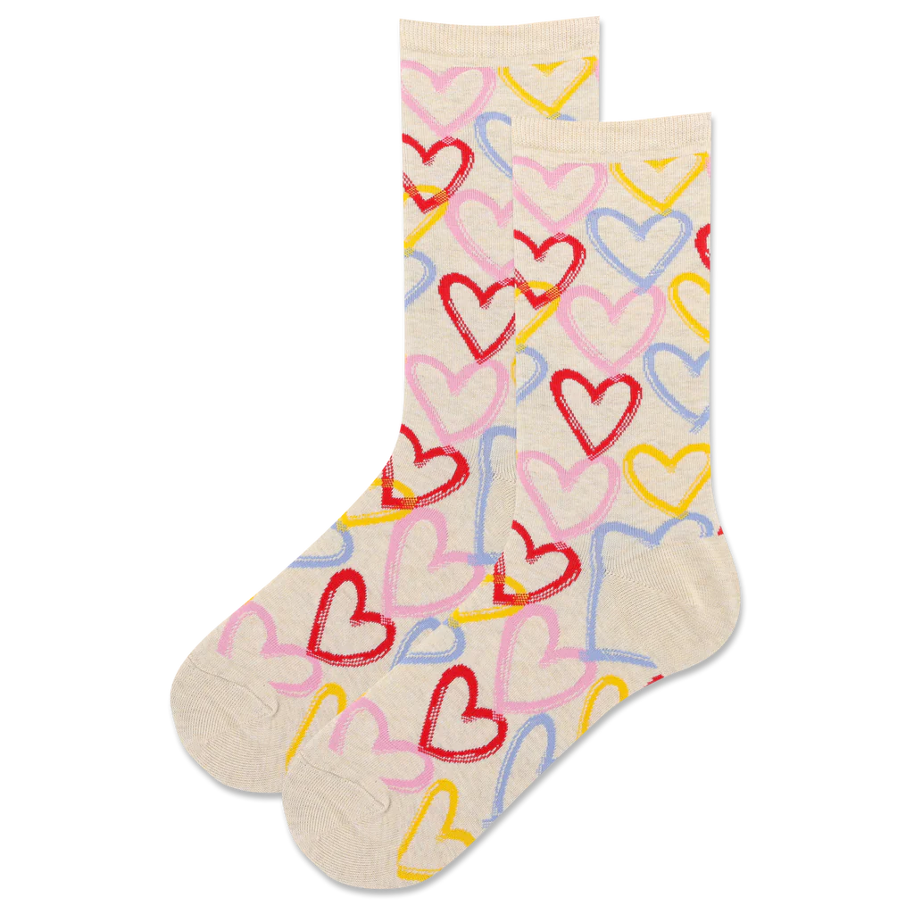 Women's Graffiti Hearts Socks