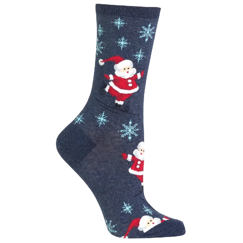 Women's Skating Santas Socks