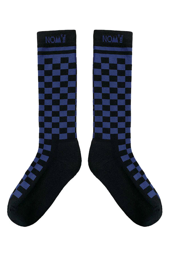 Nom*d Checkerboard Socks - Black/Blue