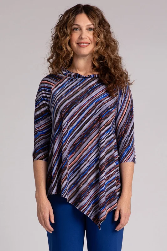 Raglan Handkerchief Top | Elemental Stripes