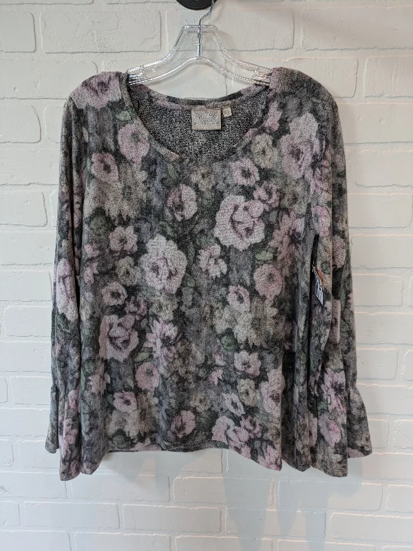 Floral Top Long Sleeve Dantelle, Size M