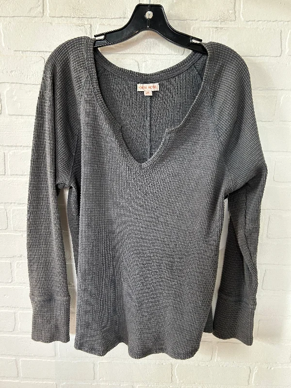 Grey Top Long Sleeve Knox Rose, Size Xxl