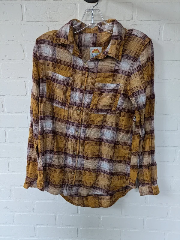 Mustard Top Long Sleeve C And C, Size M