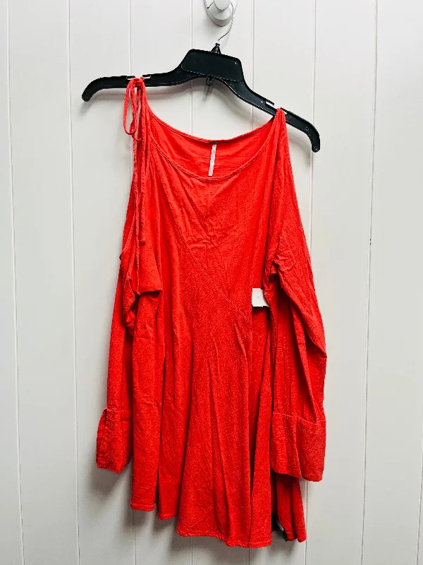 Orange Top Long Sleeve Free People, Size Xs