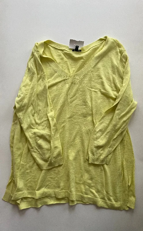 Yellow Top Long Sleeve Talbots, Size Xl